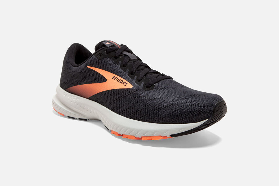 Brooks Launch 7 Road Löparskor Dam - Svarta/Orange - 7580-VKOJX